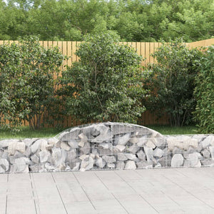 Gabionkurver buede 7 stk 300x30x40/60 cm galvanisert jern