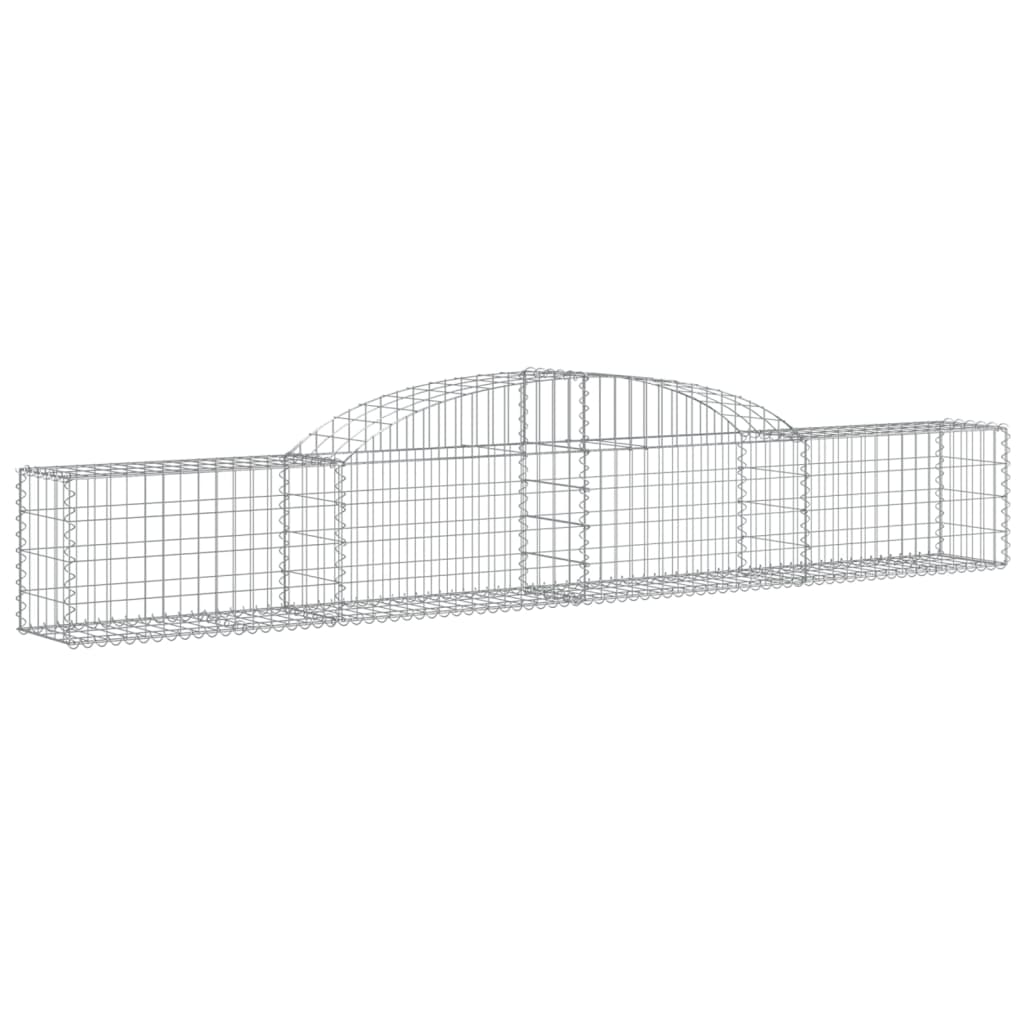Gabionkurver buede 10 stk 300x30x40/60 cm galvanisert jern