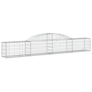 Gabionkurver buede 10 stk 300x30x40/60 cm galvanisert jern