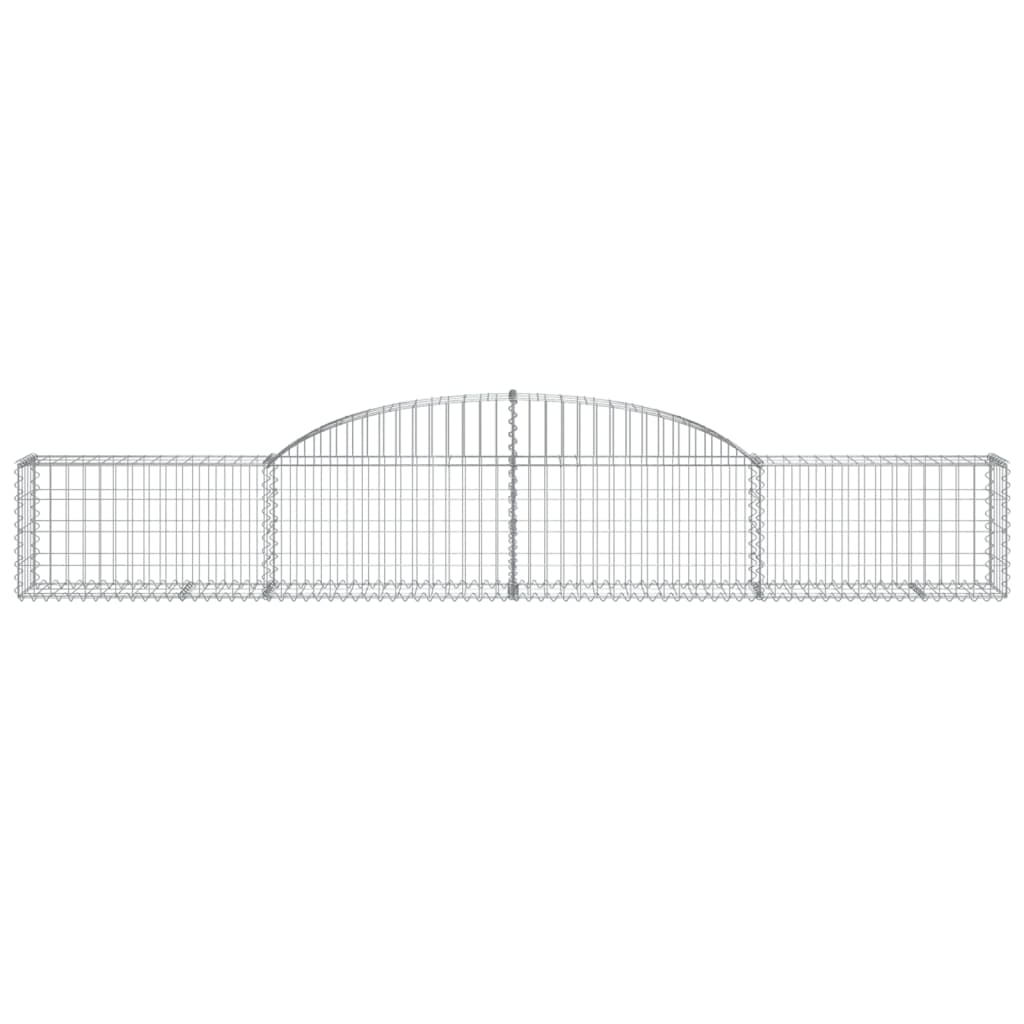 Gabionkurver buede 10 stk 300x30x40/60 cm galvanisert jern