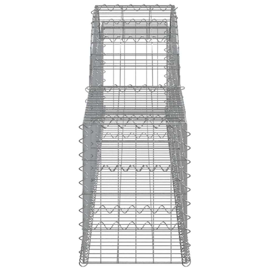 Gabionkurver buede 10 stk 300x30x40/60 cm galvanisert jern