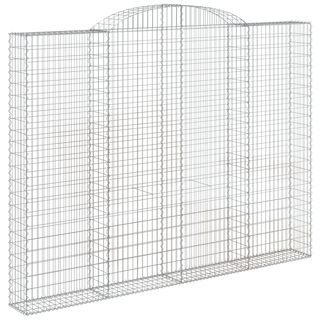 Gabionkurver buede 2 stk 300x30x220/240 cm galvanisert jern