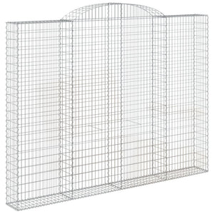 Gabionkurver buede 2 stk 300x30x220/240 cm galvanisert jern