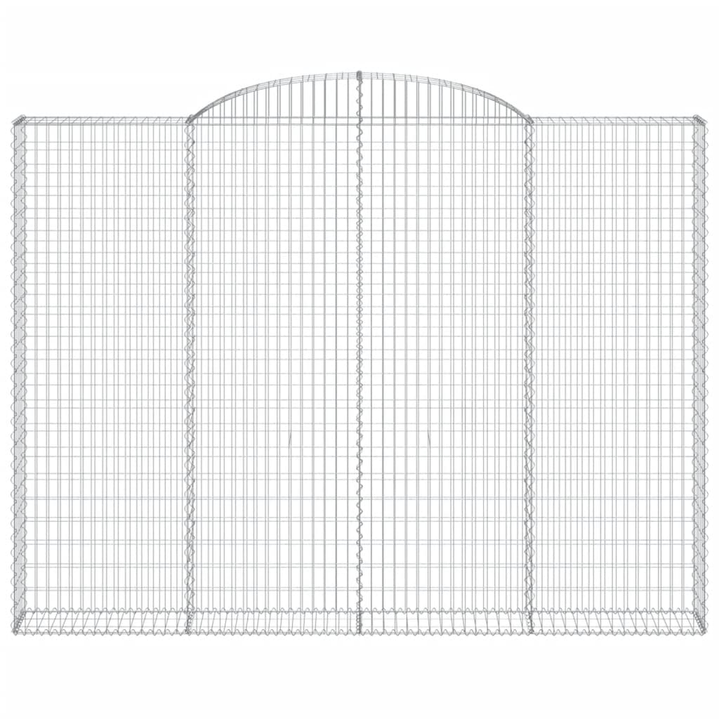 Gabionkurver buede 2 stk 300x30x220/240 cm galvanisert jern