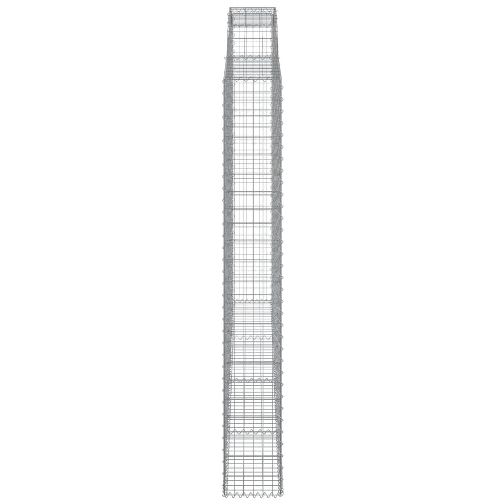 Gabionkurver buede 2 stk 300x30x220/240 cm galvanisert jern