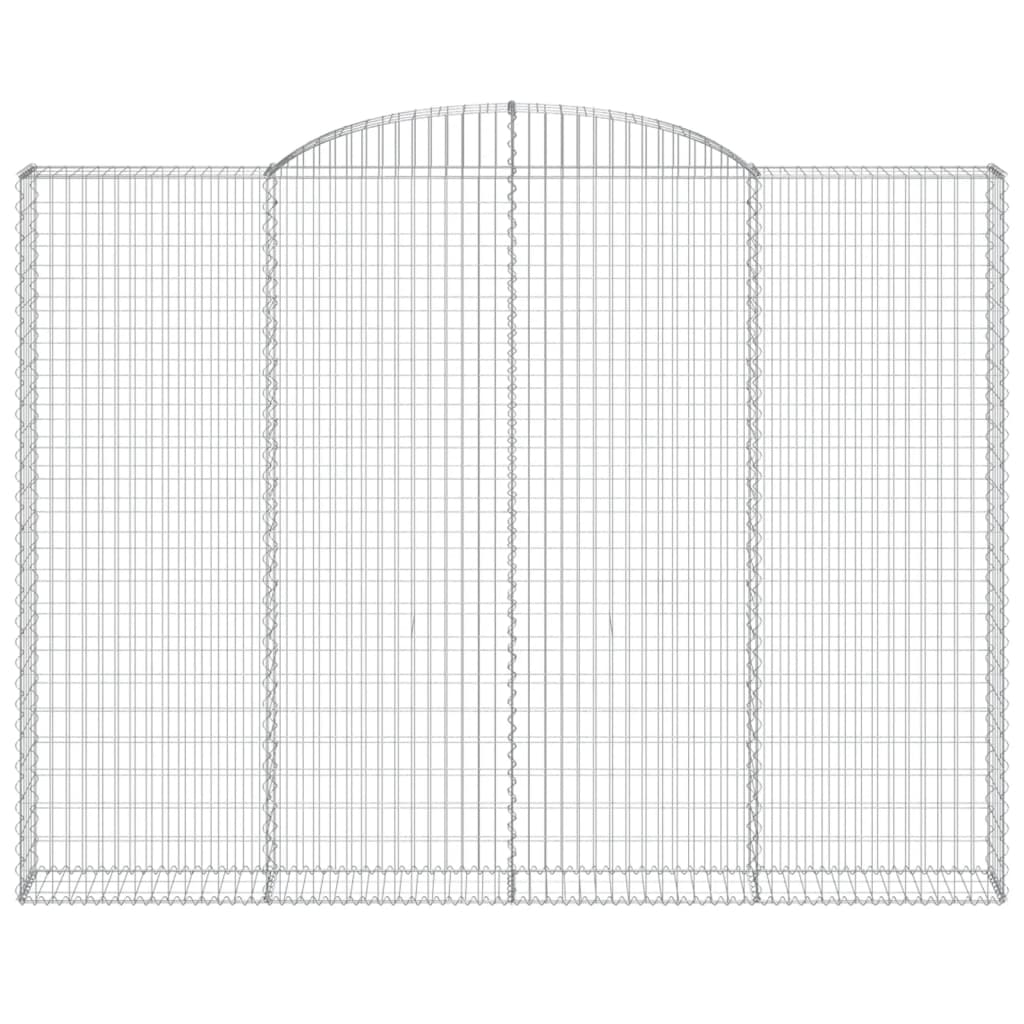 Gabionkurver buede 3 stk 300x30x220/240 cm galvanisert jern