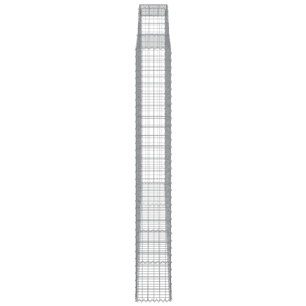 Gabionkurver buede 3 stk 300x30x220/240 cm galvanisert jern