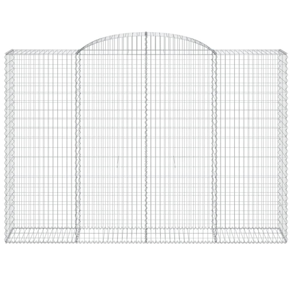 Gabionkurver buede 3 stk 300x50x200/220 cm galvanisert jern
