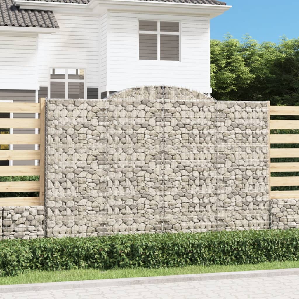 Gabionkurver buede 3 stk 300x50x200/220 cm galvanisert jern