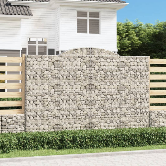 Gabionkurver buede 3 stk 300x50x200/220 cm galvanisert jern