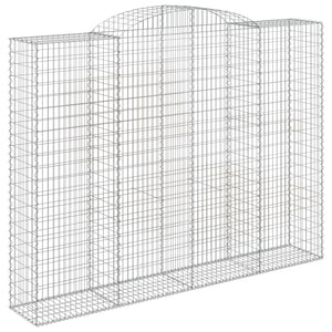 Gabionkurver buede 3 stk 300x50x220/240 cm galvanisert jern
