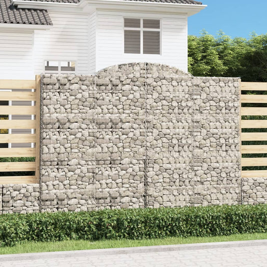 Gabionkurver buede 3 stk 300x50x220/240 cm galvanisert jern