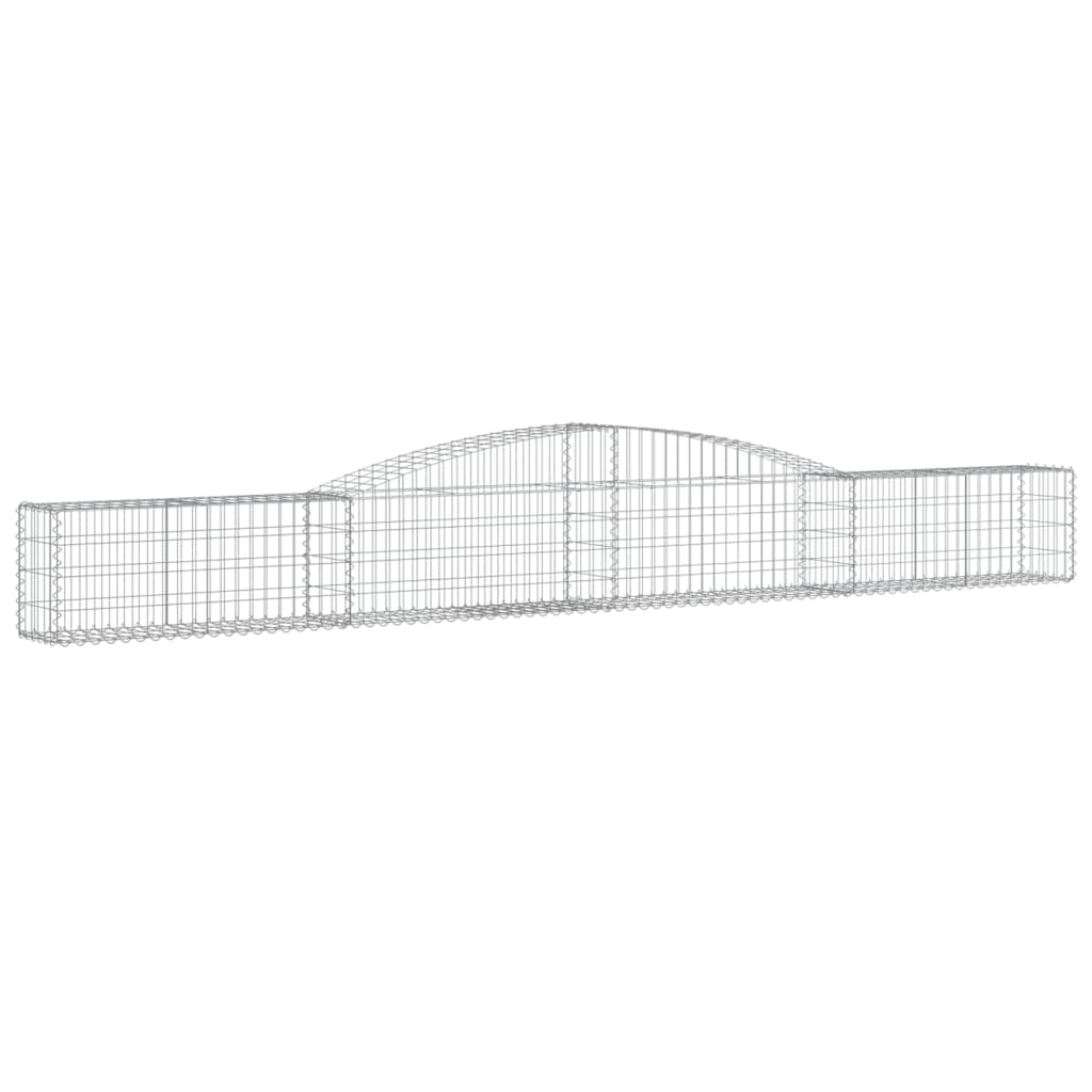 Gabionkurver buede 6 stk 400x30x40/60 cm galvanisert jern