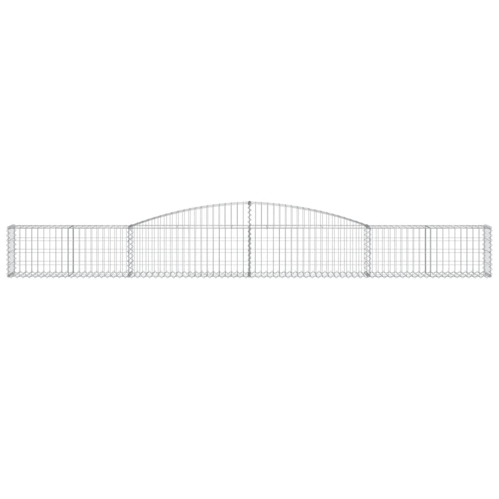 Gabionkurver buede 6 stk 400x30x40/60 cm galvanisert jern