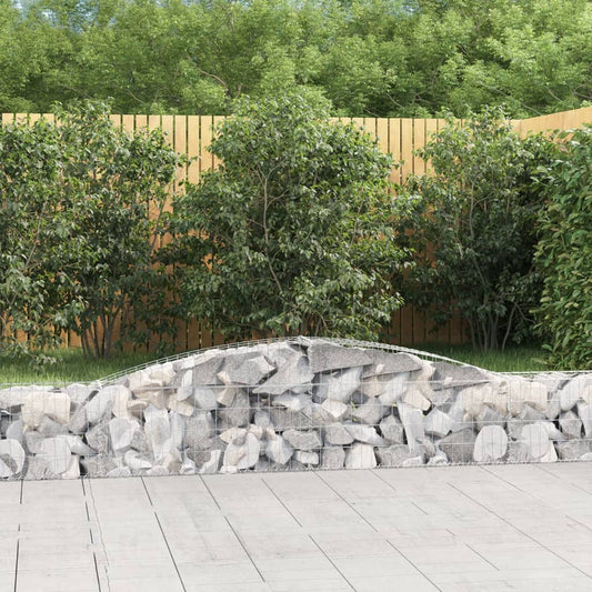 Gabionkurver buede 6 stk 400x30x40/60 cm galvanisert jern