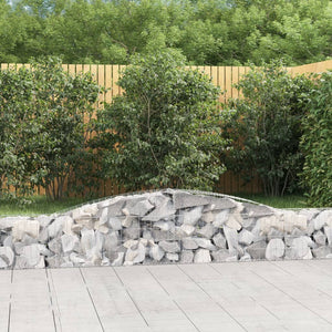 Gabionkurver buede 6 stk 400x30x40/60 cm galvanisert jern