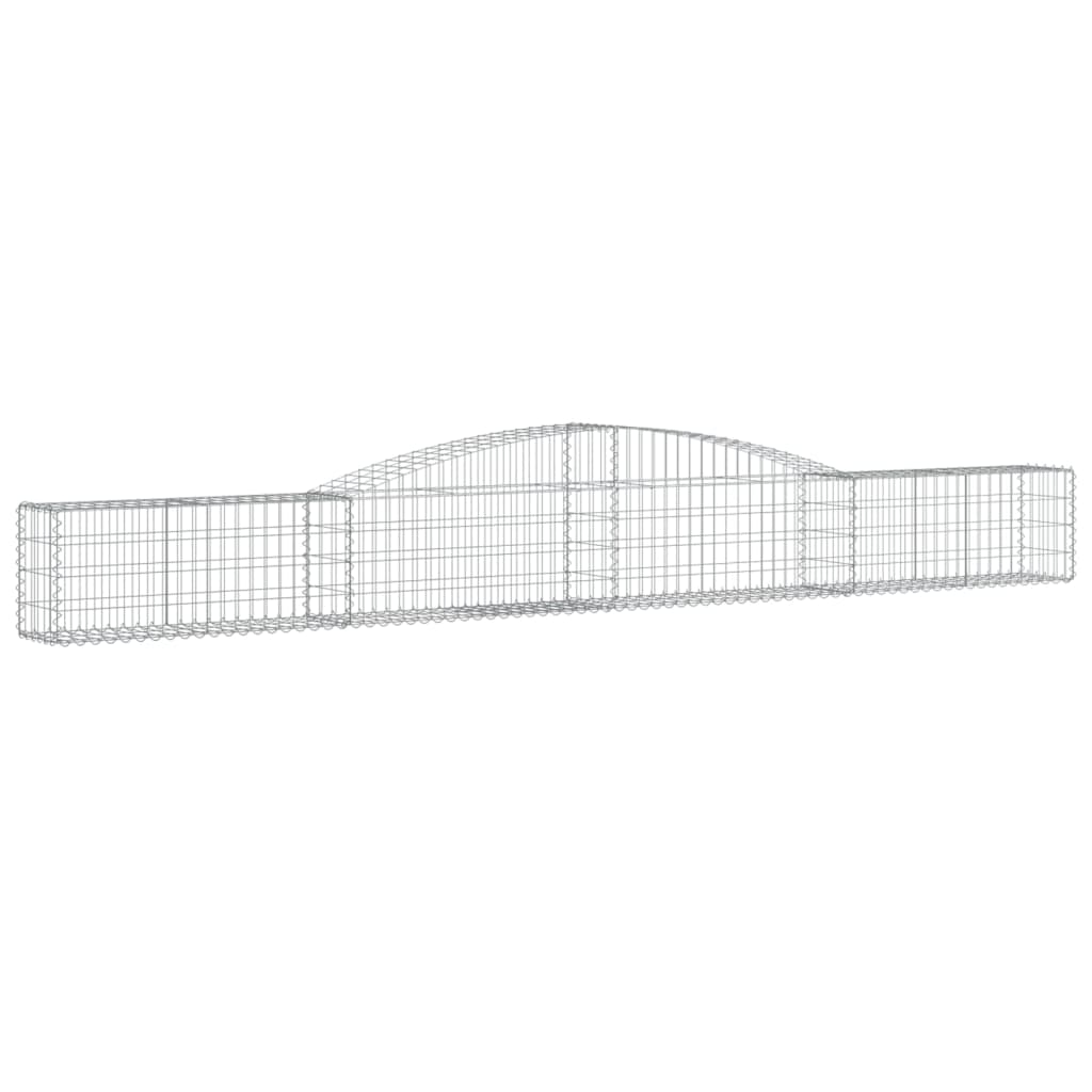 Gabionkurver buede 7 stk 400x30x40/60 cm galvanisert jern