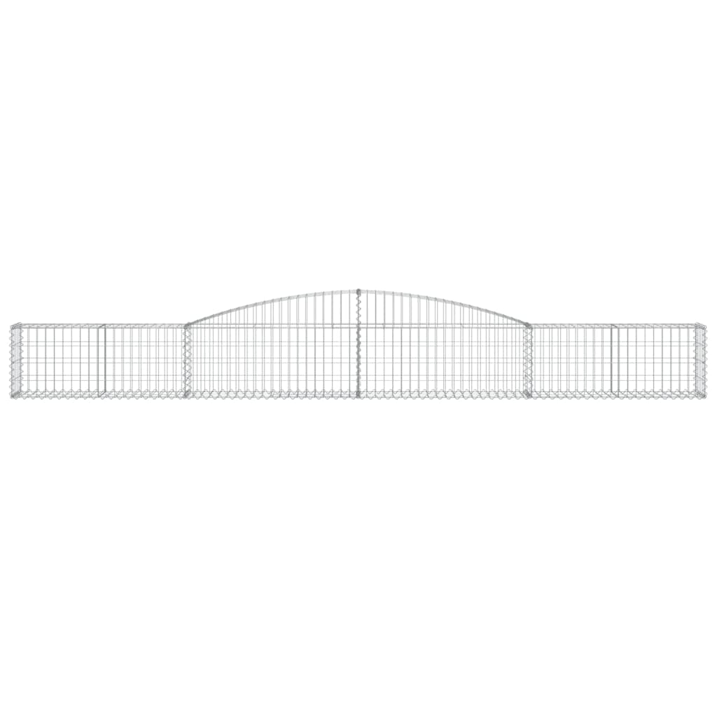 Gabionkurver buede 7 stk 400x30x40/60 cm galvanisert jern