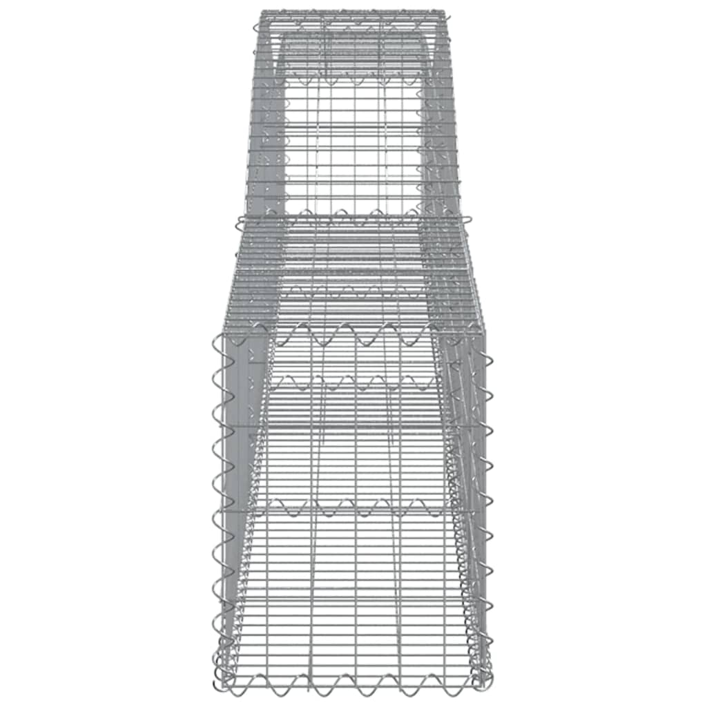 Gabionkurver buede 8 stk 400x30x40/60 cm galvanisert jern