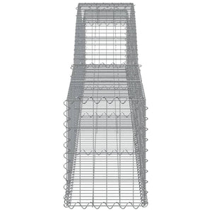 Gabionkurver buede 8 stk 400x30x40/60 cm galvanisert jern