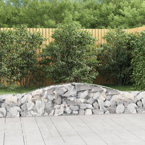 Gabionkurver buede 8 stk 400x30x40/60 cm galvanisert jern