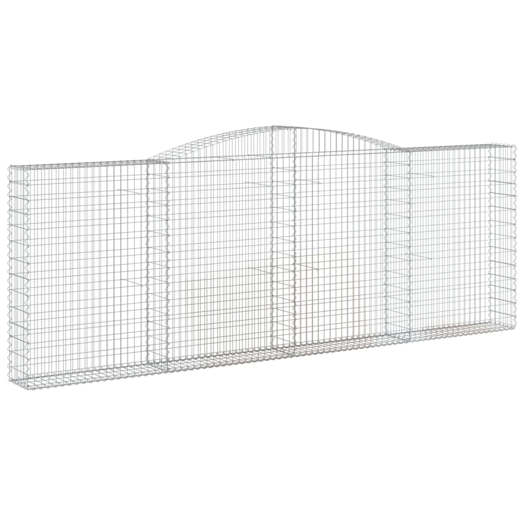 Gabionkurver buede 4 stk 400x30x140/160 cm galvanisert jern