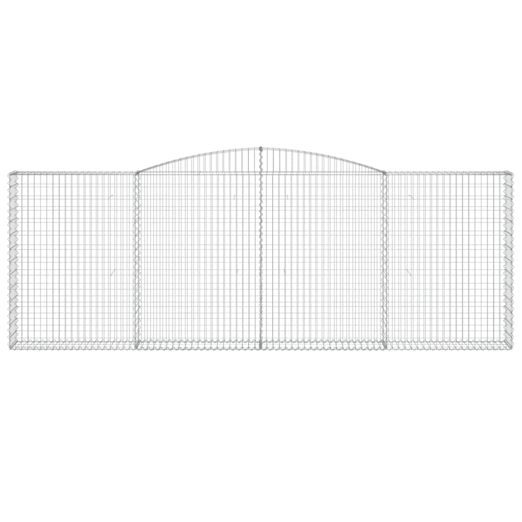 Gabionkurver buede 4 stk 400x30x140/160 cm galvanisert jern