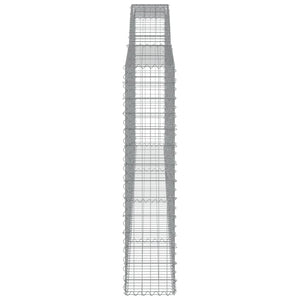 Gabionkurver buede 4 stk 400x30x140/160 cm galvanisert jern