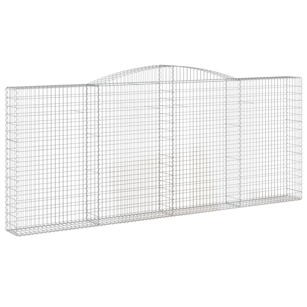 Gabionkurver buede 3 stk 400x30x160/180 cm galvanisert jern
