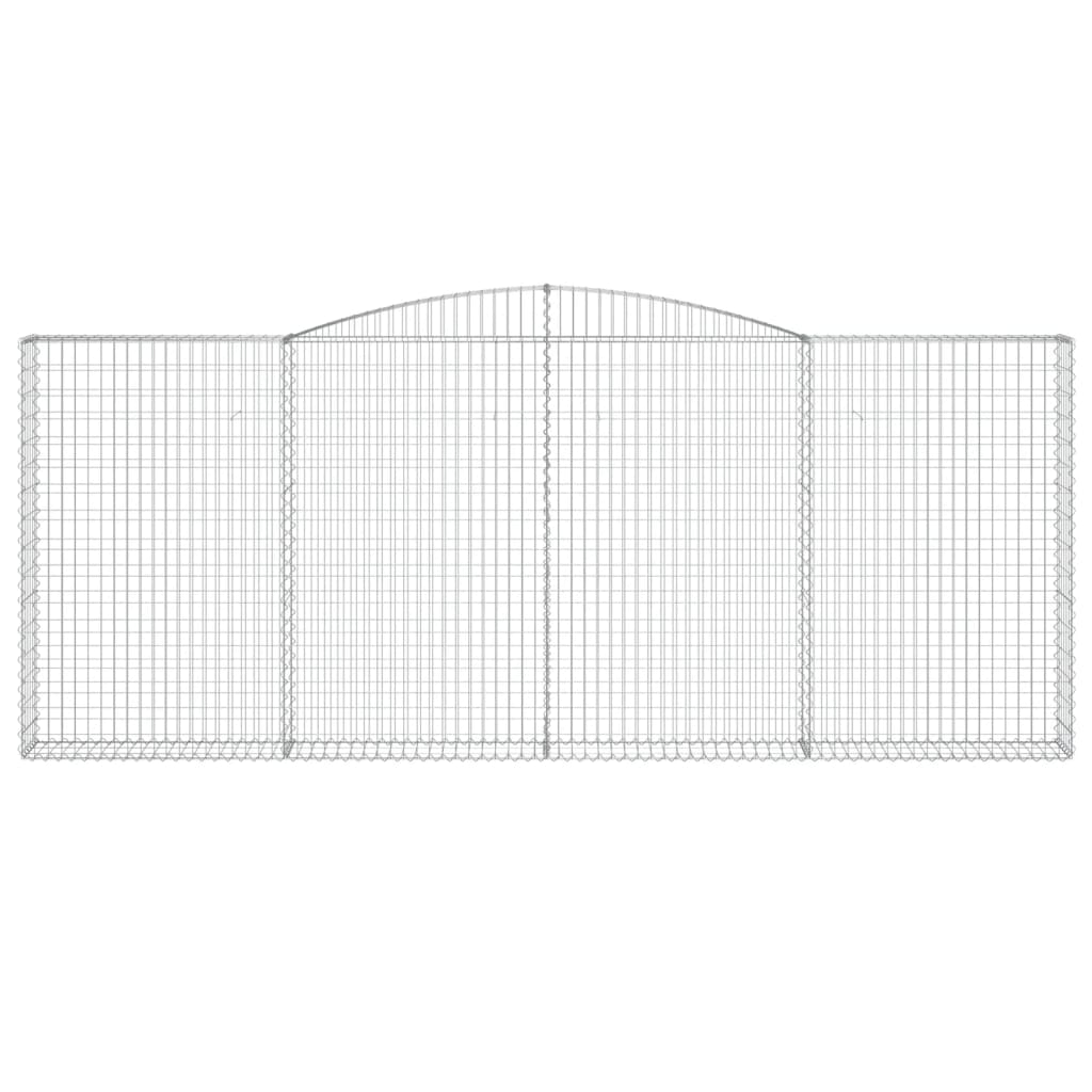Gabionkurver buede 3 stk 400x30x160/180 cm galvanisert jern