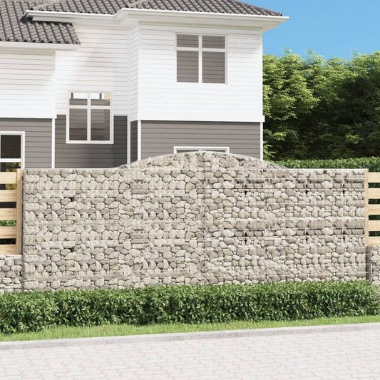 Gabionkurver buede 3 stk 400x30x160/180 cm galvanisert jern