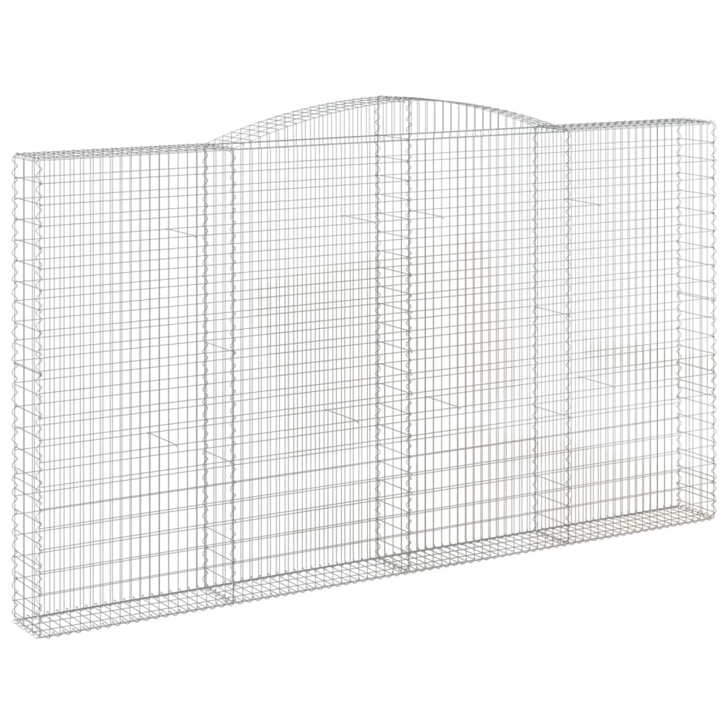 Gabionkurver buede 3 stk 400x30x220/240 cm galvanisert jern