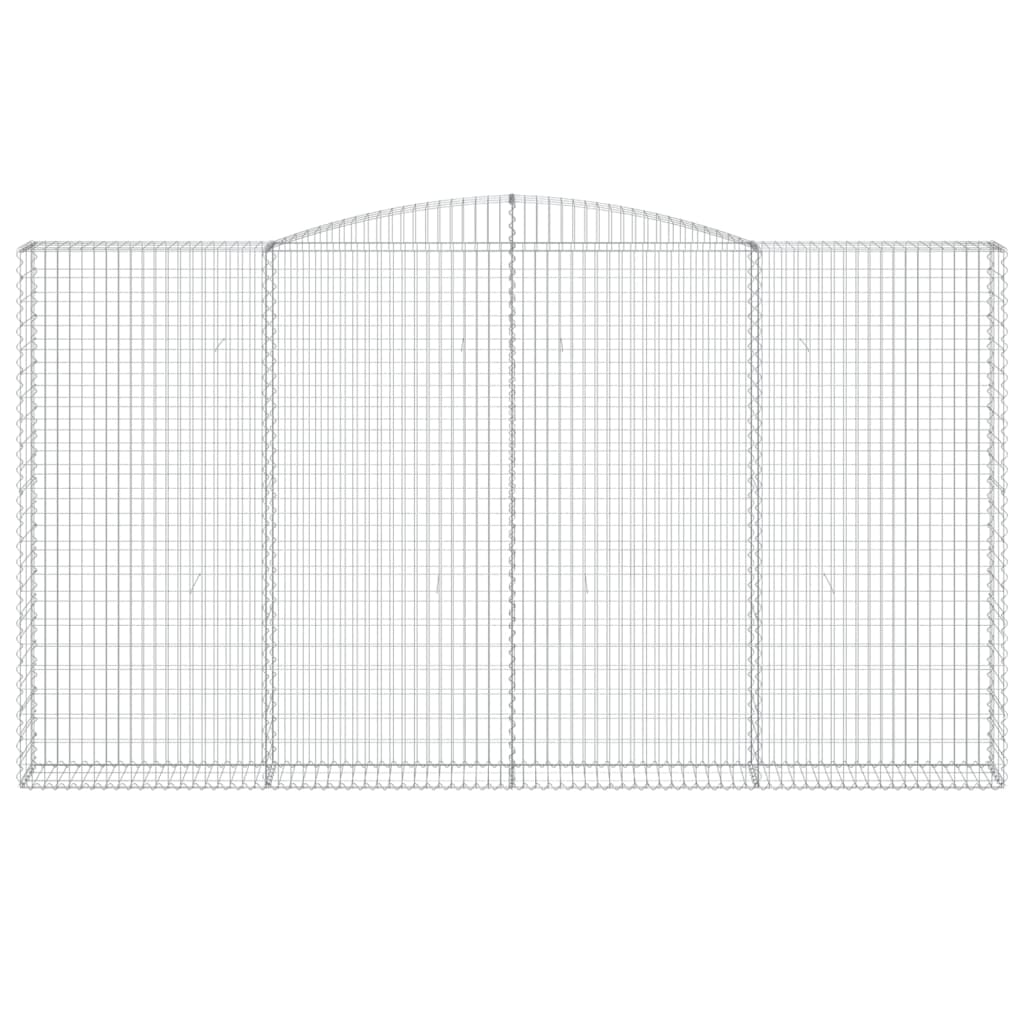 Gabionkurver buede 3 stk 400x30x220/240 cm galvanisert jern