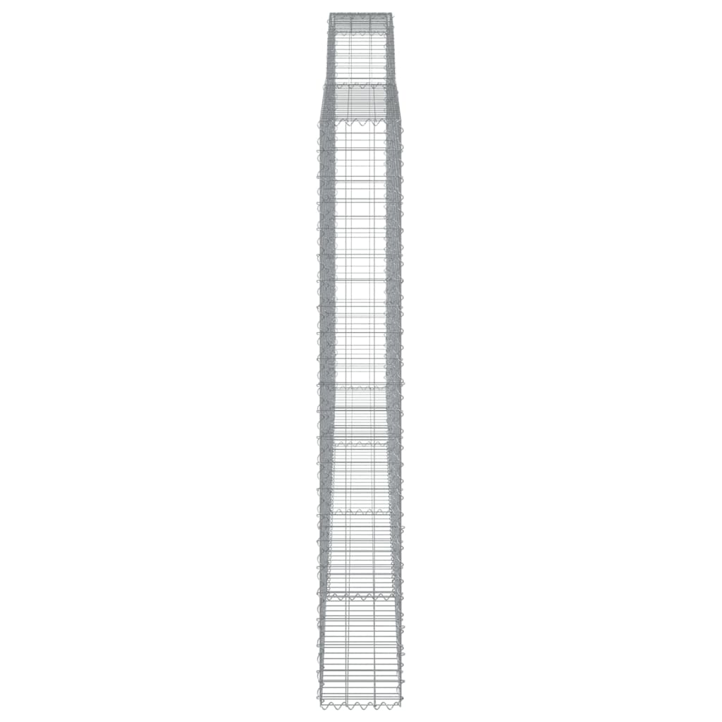 Gabionkurver buede 3 stk 400x30x220/240 cm galvanisert jern