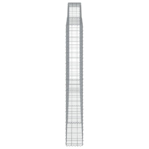 Gabionkurver buede 3 stk 400x30x220/240 cm galvanisert jern