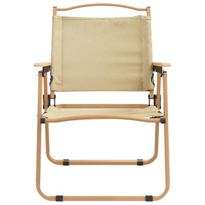 Campingstoler 2 stk beige 54x55x78 cm oxfordstoff