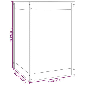 Skittentøyskurv 44x44x66 cm heltre furu