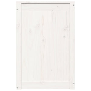 Skittentøyskurv hvit 44x44x66 cm heltre furu