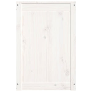 Skittentøyskurv hvit 44x44x66 cm heltre furu