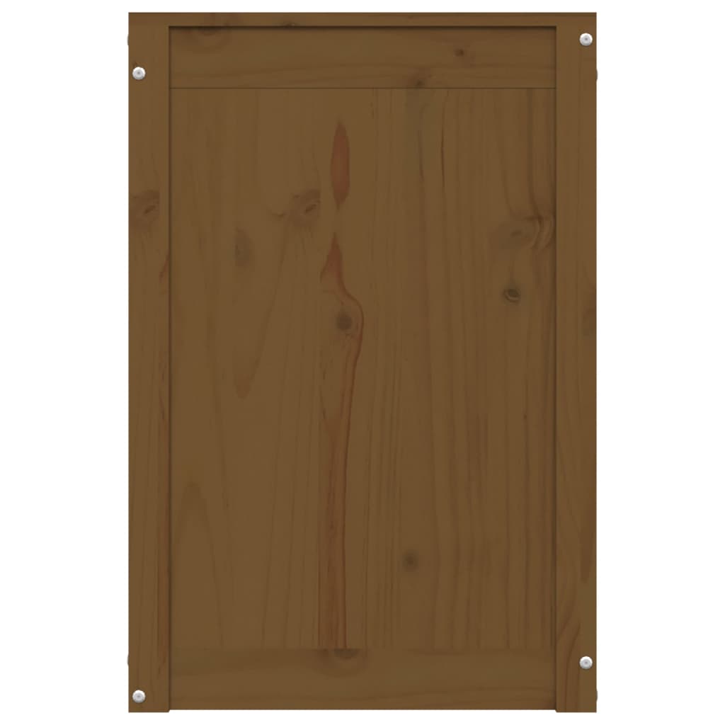Skittentøyskurv honningbrun 44x44x66 cm heltre furu