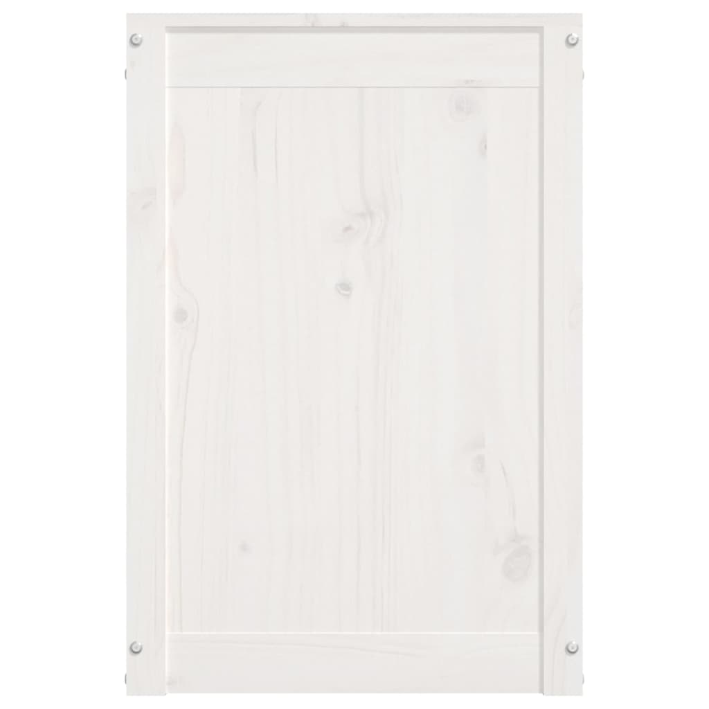 Skittentøyskurv hvit 88,5x44x66 cm heltre furu