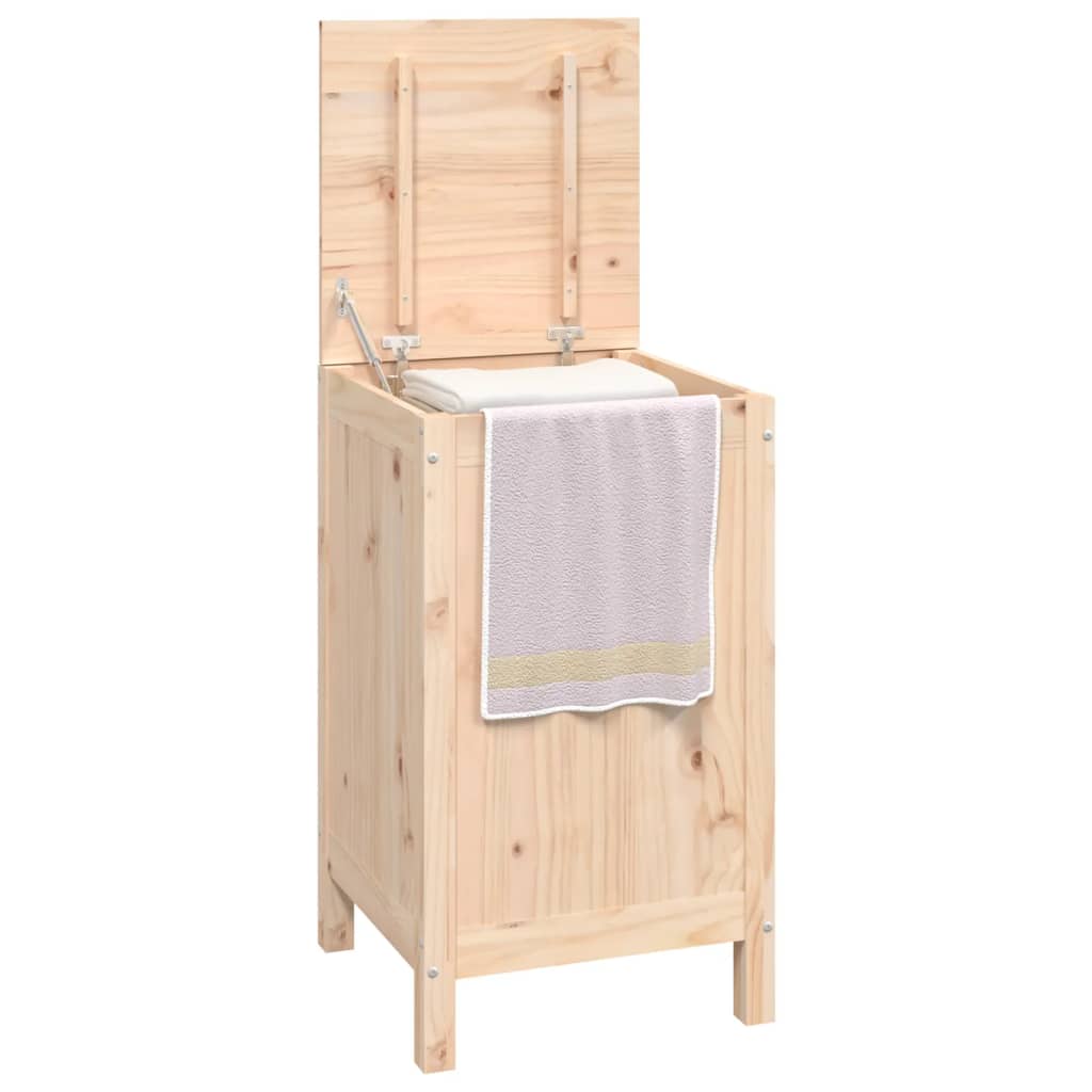 Skittentøyskurv 44x44x76 cm heltre furu