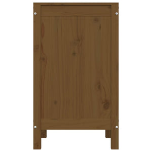 Skittentøyskurv honningbrun 44x44x76 cm heltre furu