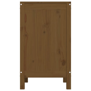 Skittentøyskurv honningbrun 44x44x76 cm heltre furu