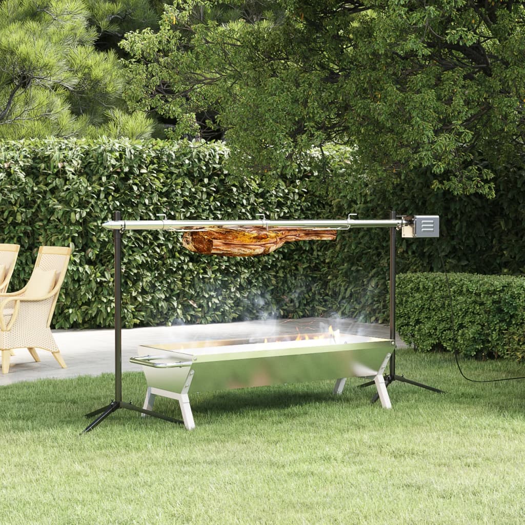 Automatisk grill- og brettsett rustfritt stål