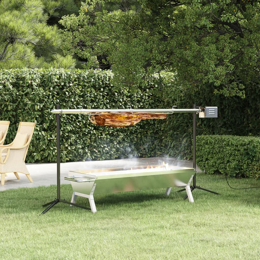 Automatisk grill- og brettsett rustfritt stål