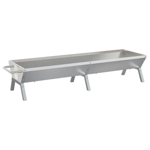 Grillbrett sølv 158x42x31 cm rustfritt stål