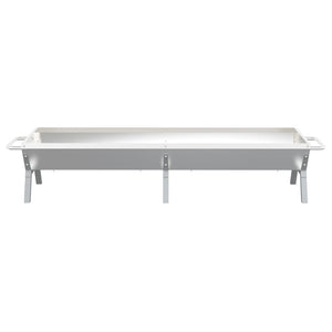 Grillbrett sølv 158x42x31 cm rustfritt stål