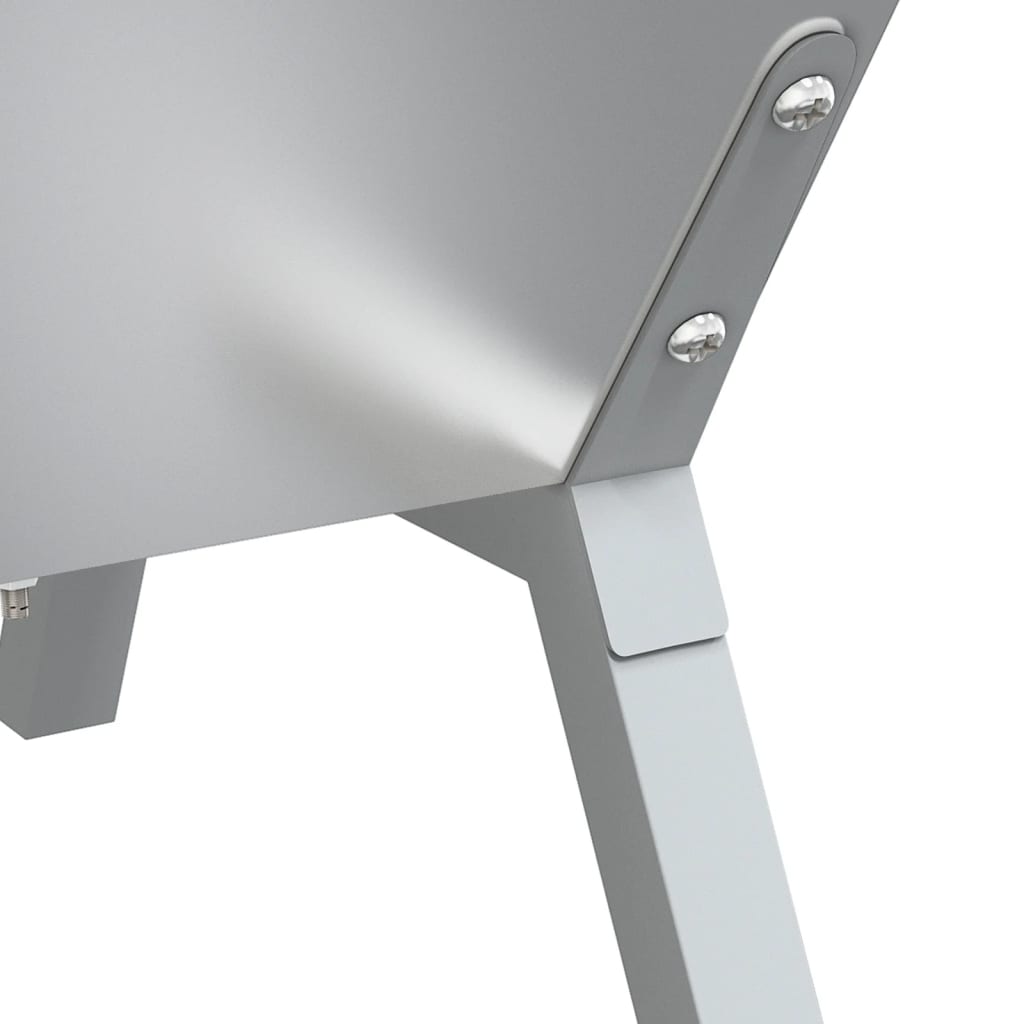 Grillbrett sølv 158x42x31 cm rustfritt stål