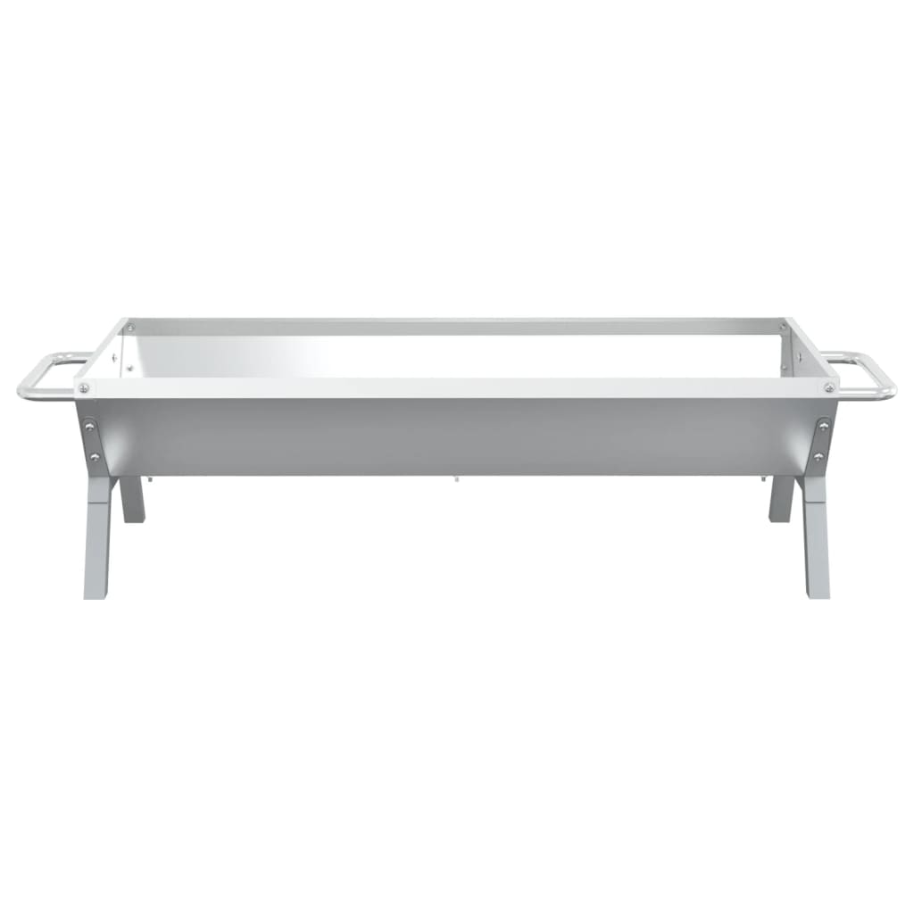 Grillbrett sølv 118x42x30,5 cm rustfritt stål